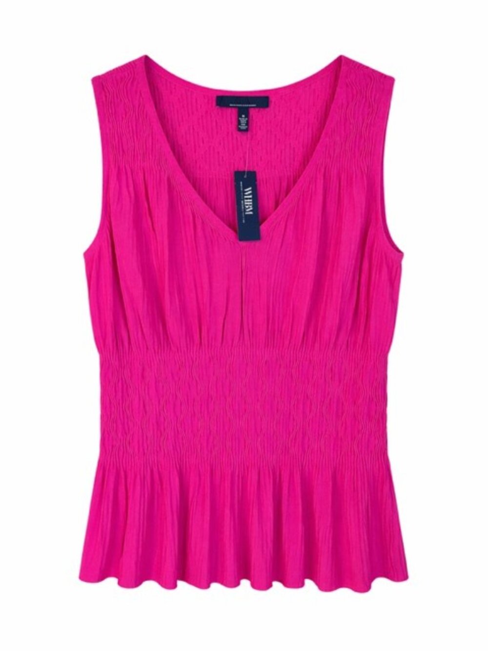 WHITE HOUSE BLACK MARKET Sleeveless Goddess Peplum Top, Size Medium - NWT